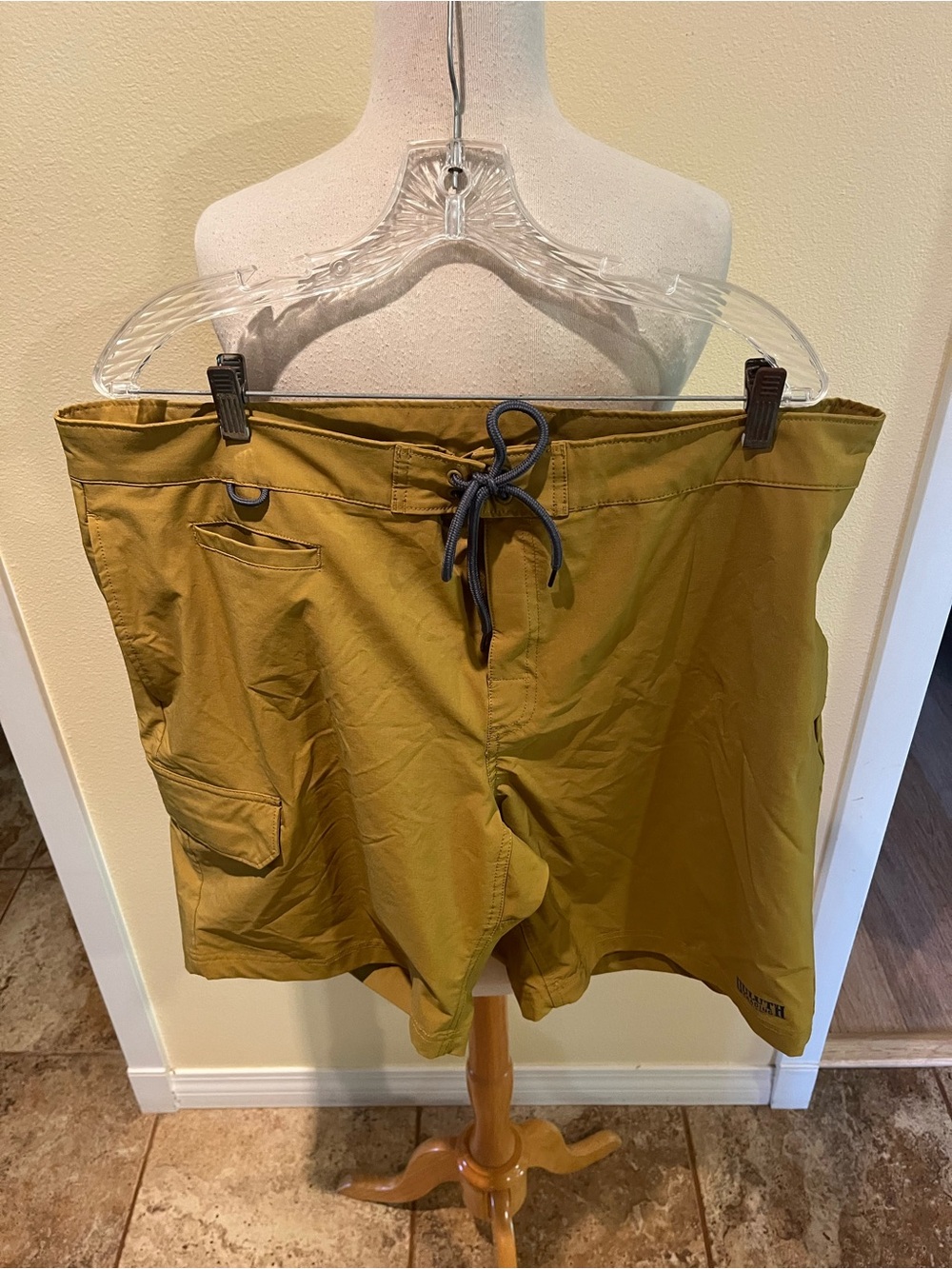 Duluth Trading Bull Moose Hybrid Mustard Sz 40 Swim Trunks Swim Shorts Quick Dry